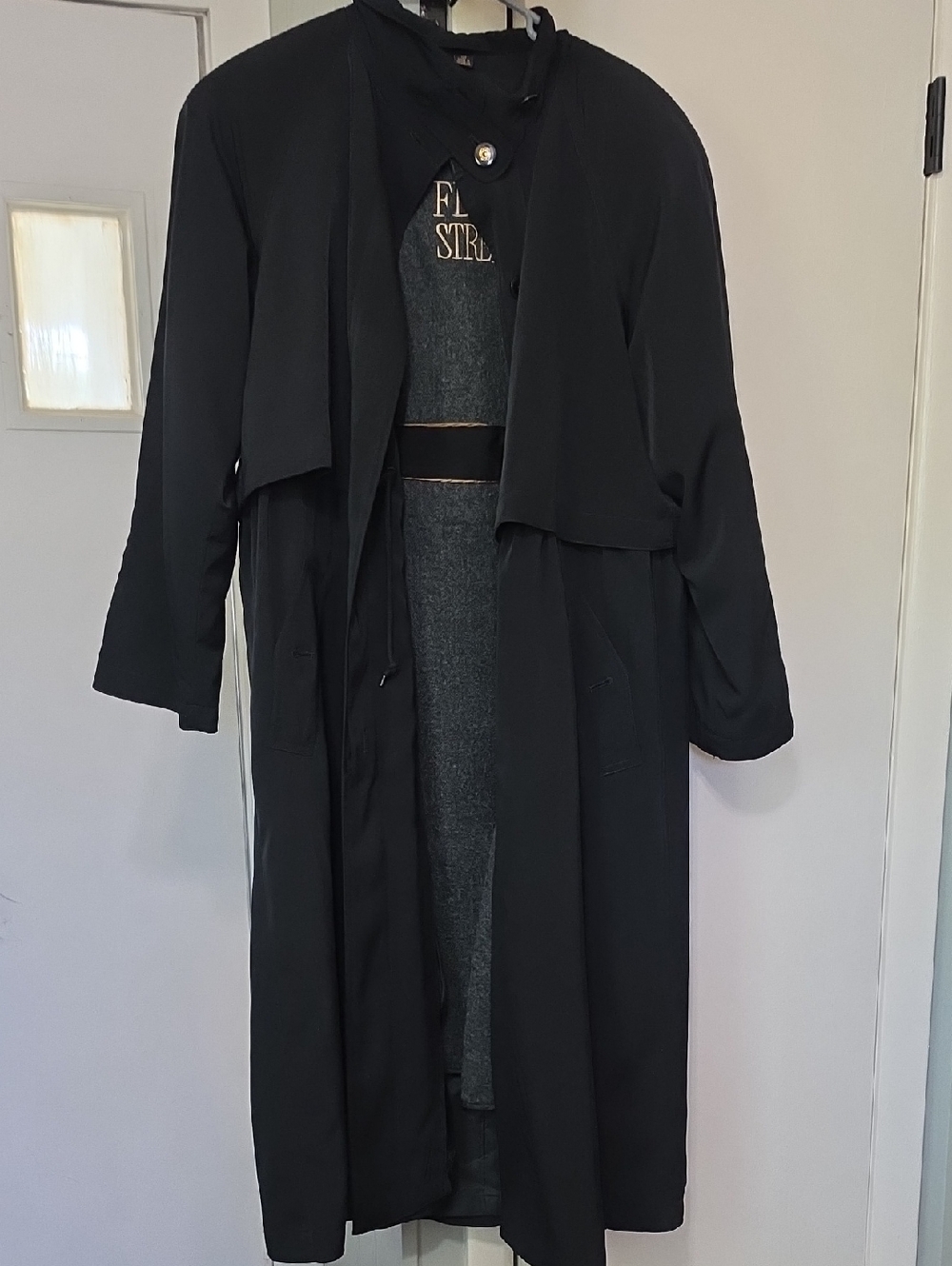 Black Trench Coat - Women's Long Trench